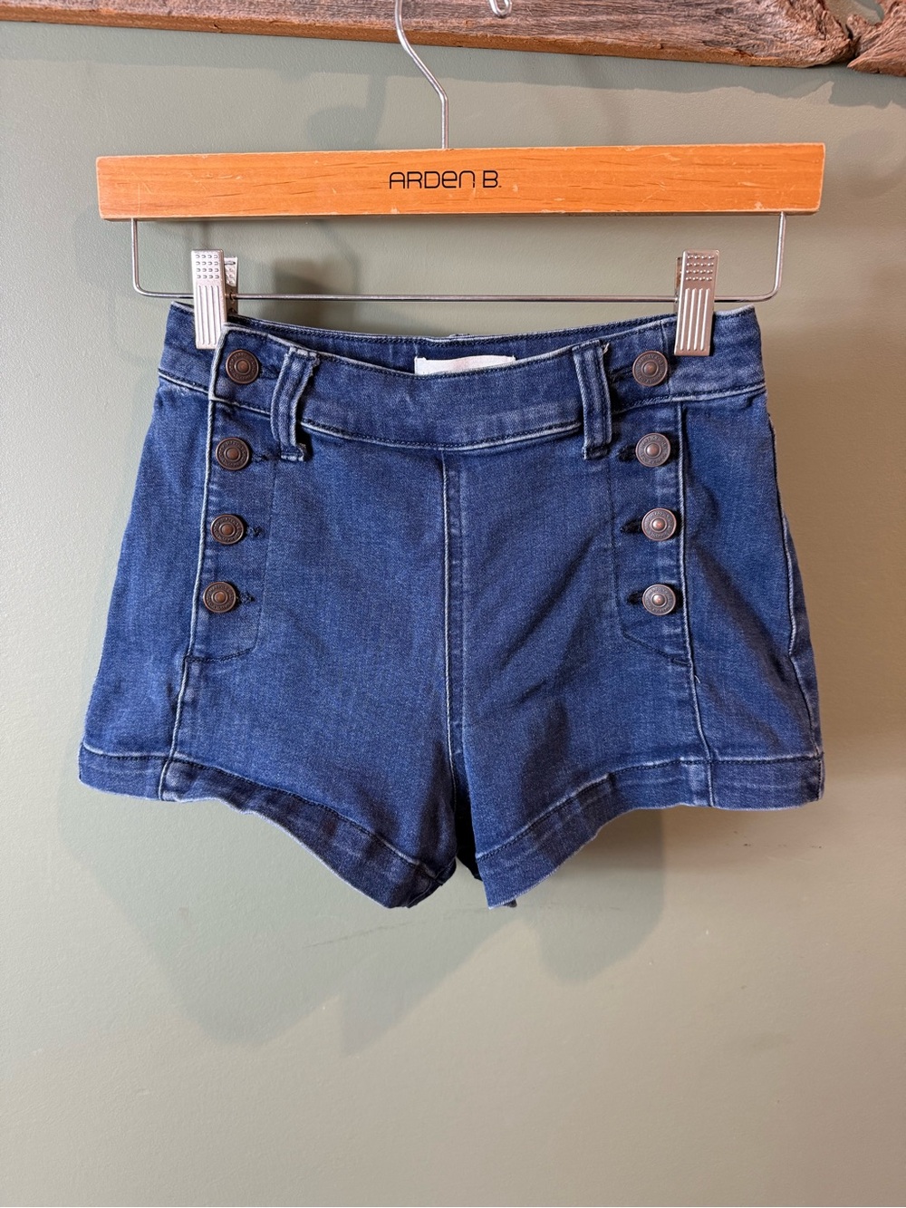 Dark Blue Denim Sailor Shorts